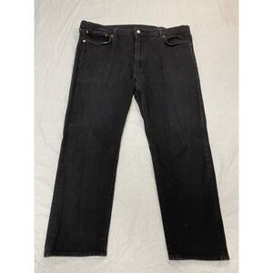 Levis Premium Hi Ball Jeans Mens 42x27 Black Straight Waterless Denim